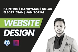design electrician, painting, handyman, solar, auto detailing website with SEO