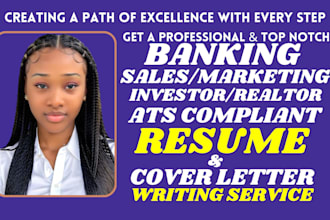 create banking resume, finance, investment, auditing, accounting, sales resume