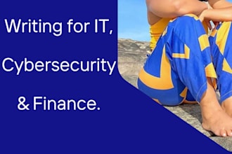 do technical writing in IT, cybersecurity, and finance