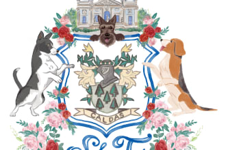 paint your unique watercolor wedding or family crest