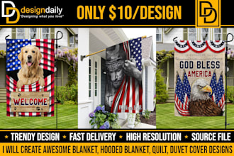 create awesome flag, house flag, garden flag design