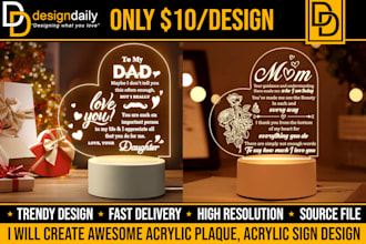 create awesome acrylic plaque, acrylic sign design