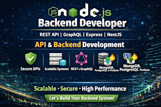 build secure node js rest API and backend using express js and nestjs
