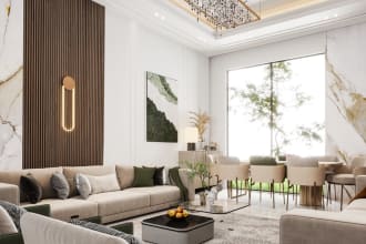 do living room and bedroom 3d designs