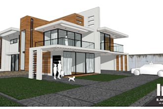 make sketchup 3d model architecture in high quality