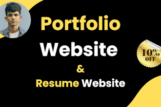 develop portfolio website, resume website, personal website
