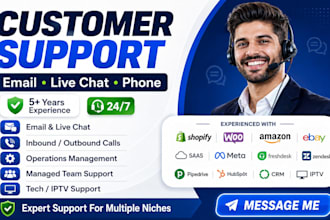 be your dedicated customer support agent for email, live chat, phone