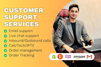 provide customer support service via live chat, email and phone