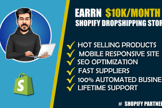design profitable ecommerce shopify website or shopify dropshipping store design