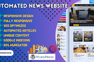 create a professional automated wordpress news website