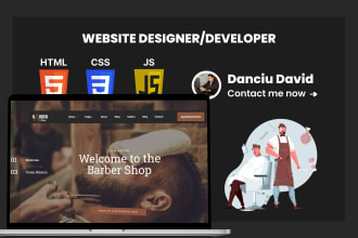 create a custom website for you barber shop business