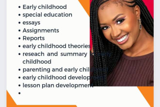 assist in early childhood, special education, lesson plan research