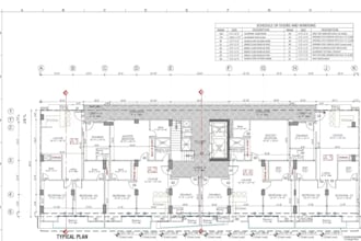 draw an architectural plan, sections, elevations, house plan,
