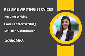 write, edit your resume, cl and linkedin profile