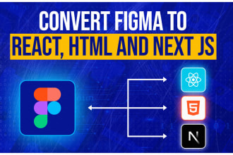 convert figma to react or figma to html or next js or  react js