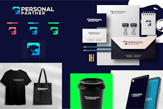 do minimalist logo and brand identity design with branding kit