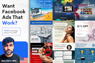 do facebook ad copywriting and graphic design