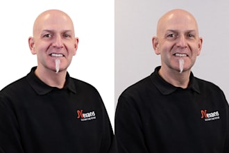 do corporate headshot portrait retouch and headshot retouch