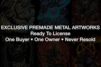 sell exclusive premade metal merch designs