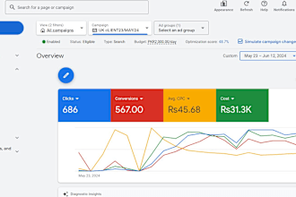 setup google ad PPC search ad campaign with conversion goal