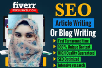 do SEO article writing, blog post writing or content writing