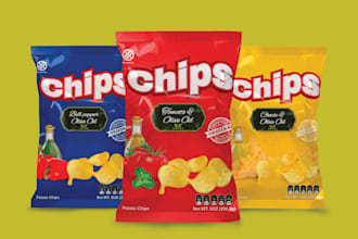 design professional snack packaging, food packaging