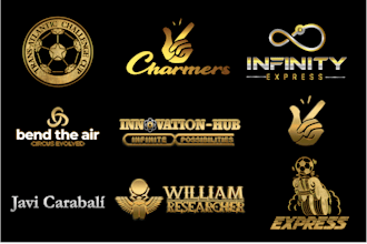 create 3d stunning gold silver metallic luxury business logo design replicate