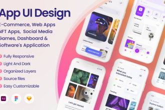 create modern UI designs for web app, nft app, game, social media, e commerce
