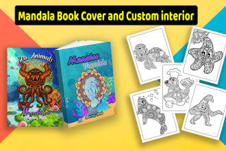 design amazon kdp mandala book cover and interior