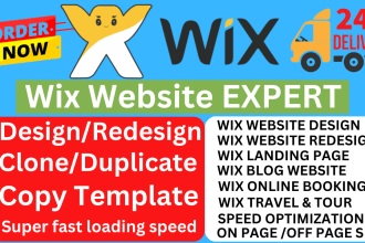 build wix website, wix landing page, wix ecommerce website, wix blog, wix design