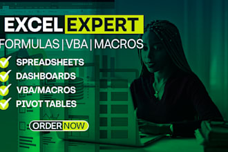 do any microsoft excel charts, graphs, formula, vba,