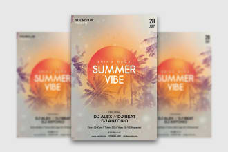 do professional motion flyer, party, sports, event flyer