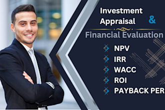 do npv, irr, wacc, payback period, investment appraisal, and ROI calculation