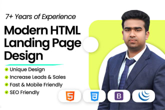 design landing page, product launching page, sales page for your business