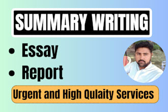 do essay writing, research and summary writing