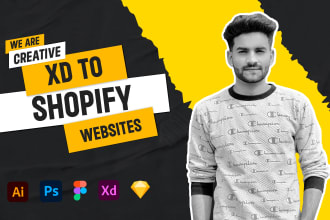 develop shopify store from figma, sketch, xd, or PSD designs