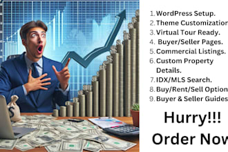 do real estate website design with idx and mls in wordpress with touch of ai