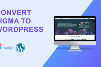 convert figma or psd to wordpress website