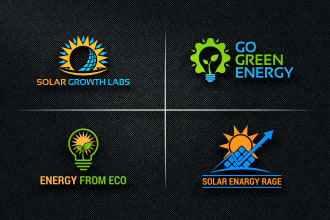 design modern solar electrical and solar energy logo