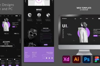 design modern responsive web and mobile app UI UX in figma, adobe xd,illustrator