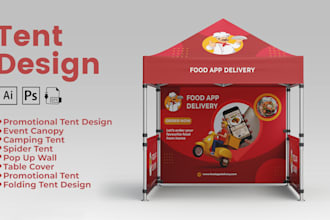 design tent, table cover, flag and canopy tent