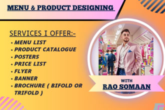 edit and design your product ,catalogs ,posters and menu