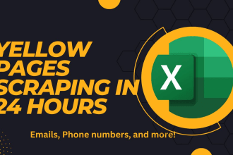 scrape yellow pages to get email, phone, and address in 24 hours