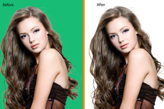 do cutout,background remove,image editing and hair masking
