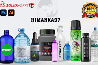 design glass and plastic bottles perfume bottles and jars make 2dand 3d