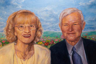 paint oil portrait gifts for couple, family and wedding