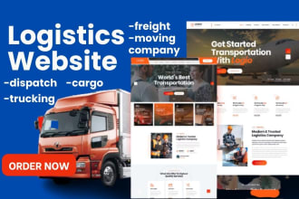 design logistics, dispatch, cargo, trucking, freight, moving company website