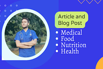 write food, nutrition, and health articles as a doctor