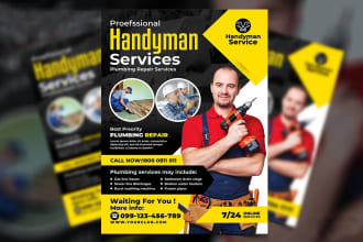 do handyman, plumbing, hvac business flyers