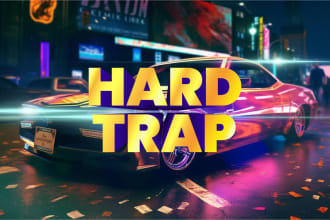 produce a hard hitting trap beat that makes you want to look angry